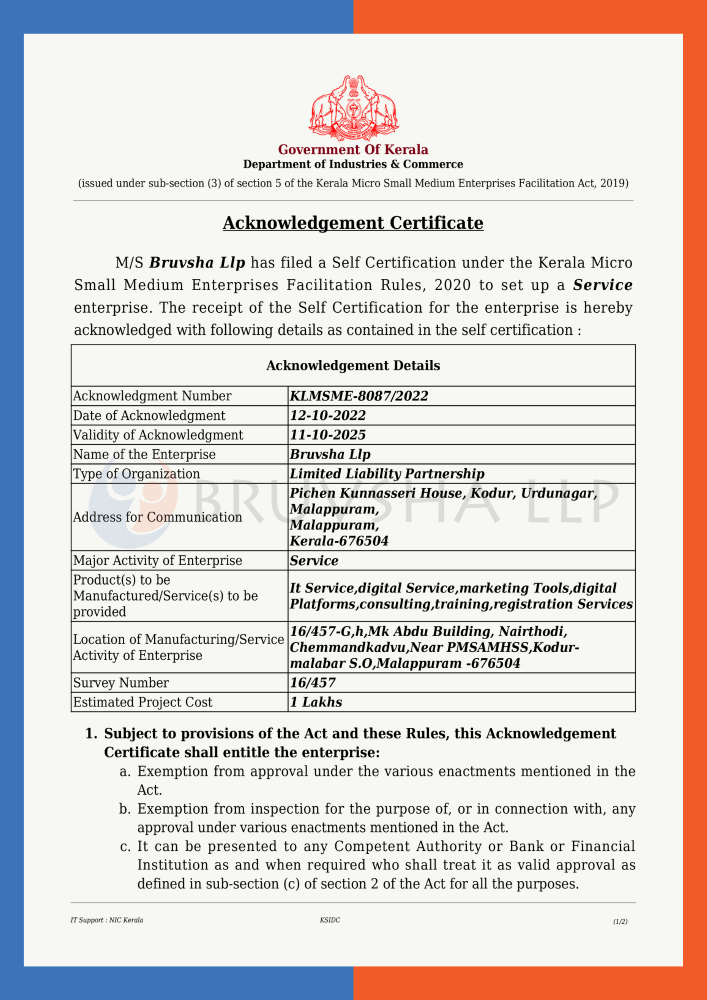 bruvsha kerala LLP